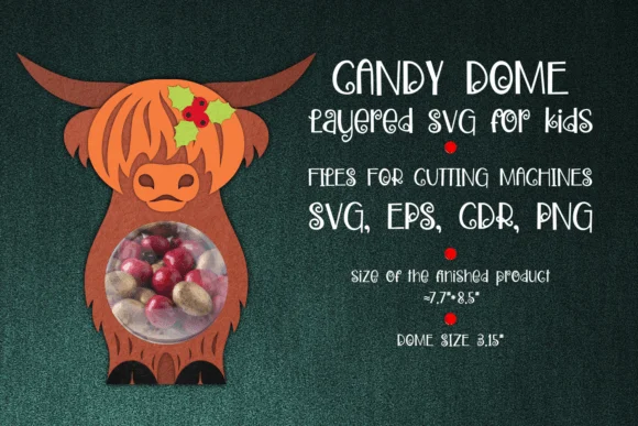 Scottish Highland Christmas Candy Dome