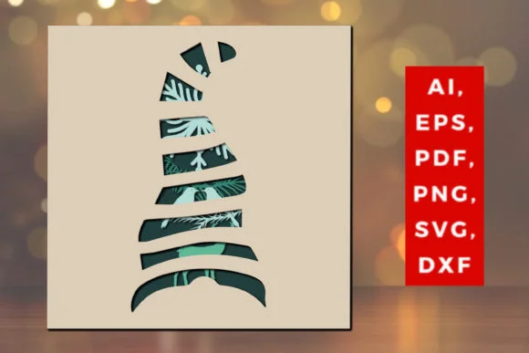 Layer Cut Christmas Gnome SVG