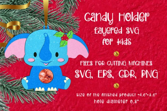 Baby Elephant | Christmas Candy Holder