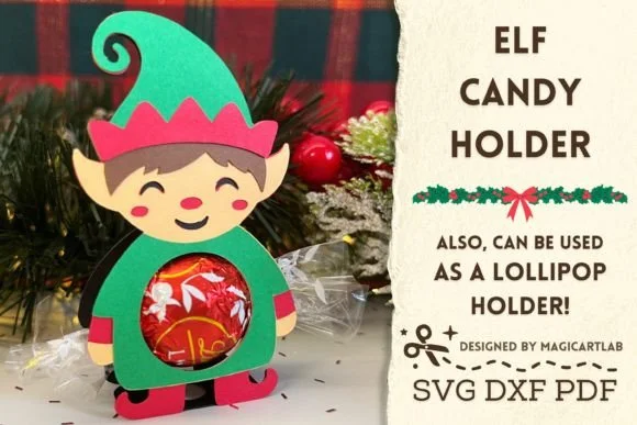 Christmas Elf Candy Holder Svg | Christmas