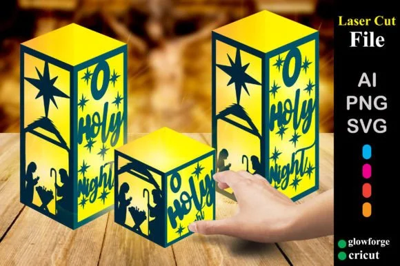 Nativity Christmas O Holy Night Lantern