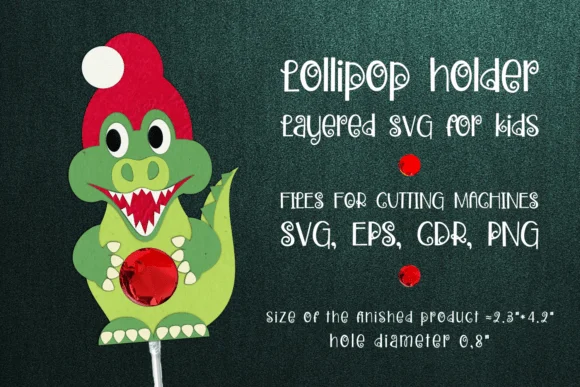 Crocodile Christmas Lollipop Holder