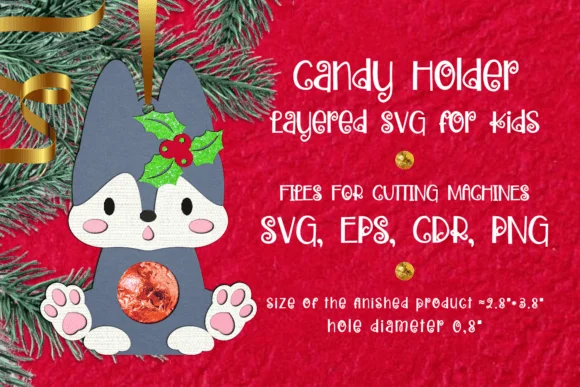 Baby Wolf | Christmas Candy Holder