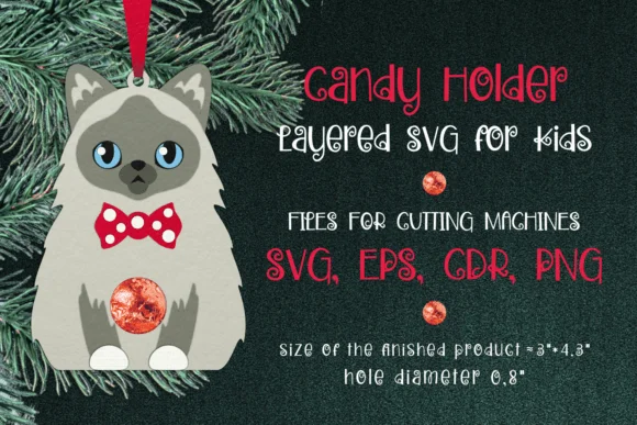 Holy Birma Cat Christmas Candy Holder