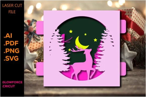 Christmas Tunnel Cards Template SVG