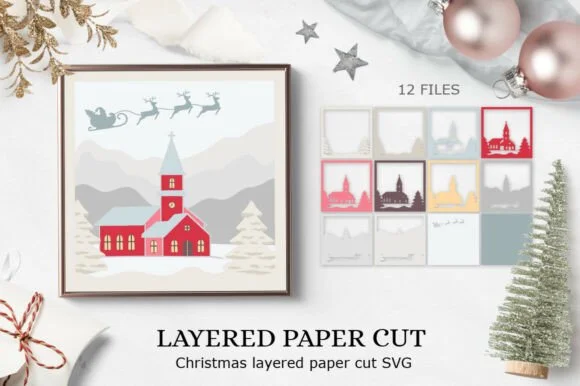 Christmas Layered Paper Cut / Christmas