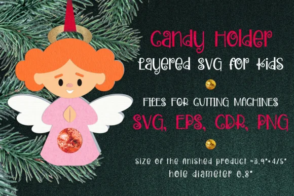Angel Christmas Ornament Candy Holder
