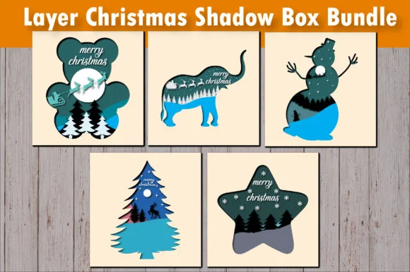 Layer Christmas Bundle Shadow Box